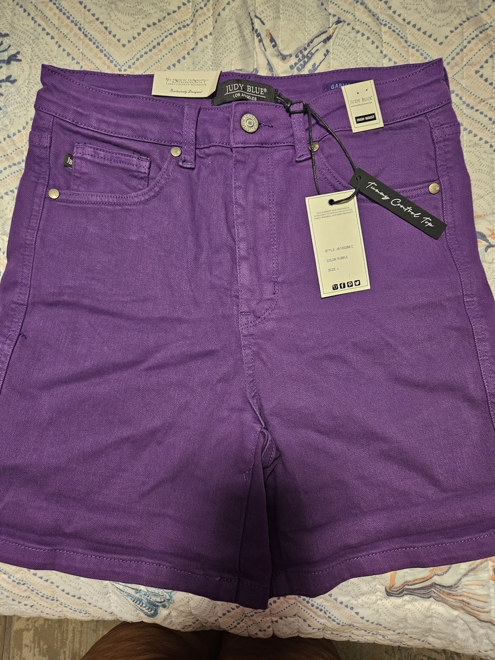 Judy Blue Vibrant Purple High-Rise Jean Shorts